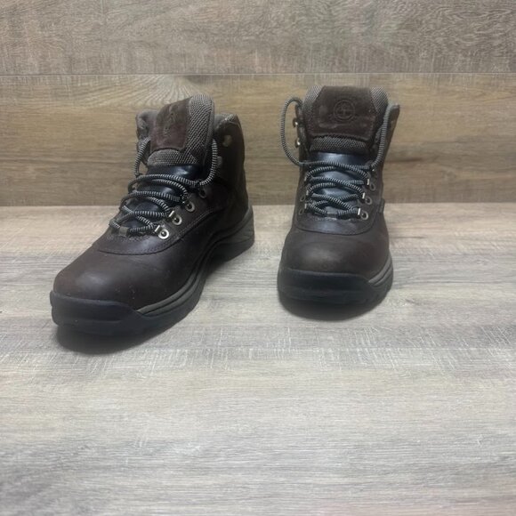 Timberland White Ledge Mid Brown Leather Waterproof Boots Men's Size 10 - Picture 1 of 6